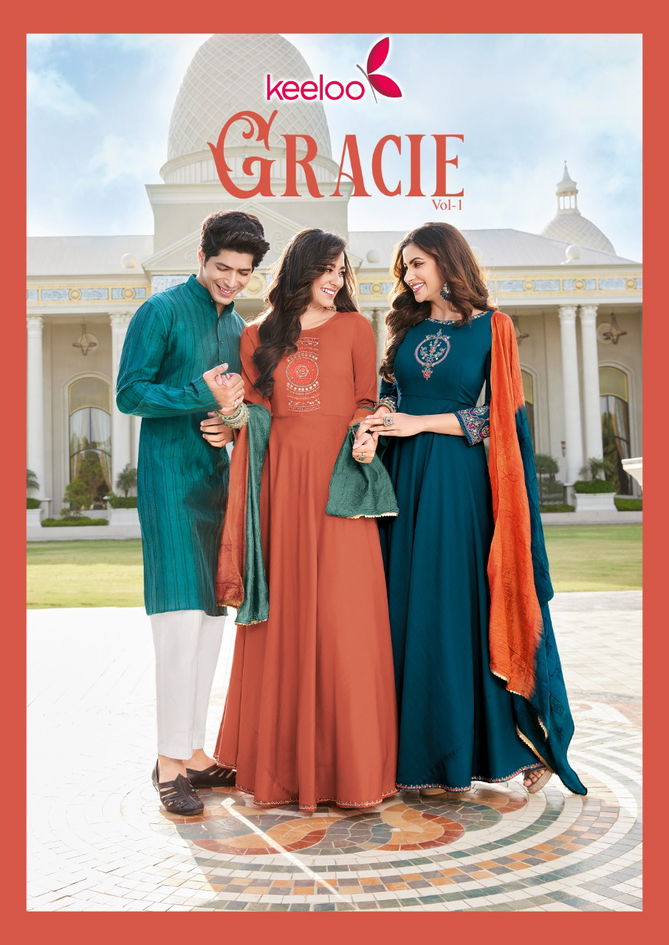 KEELOO Gracie 1 Fancy Festive Wear Designer Heavy Long Anarkali Kurti Collection